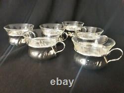 Lovely Vintage German Schott Mainz JENA-er Tea Glass Cup Silver Set of 6