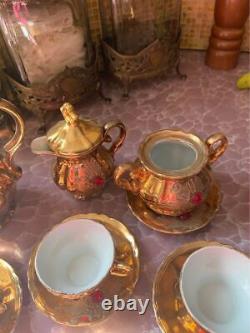 Luxurious Arabic coffee cup set, 6 coffee cups and 2 jugs and a sugar/tea box