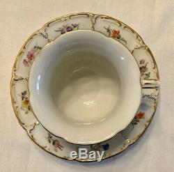MEISSEN GOLD WHITE GREEN Coffee TEA CUP SAUCER & SALAD PLATE Set Trio Germany