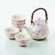 MINO WARE SAKURA pink tea pot Dobin Kyusu yunomi cup set of 6 for gift New Japan