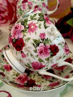 Maxwell Williams Pink Roses Teapot Tea Cups Saucers Job Lot Set