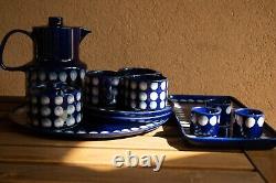 Melitta blue do- Rare coffee set -Colorful Melitta porcelain, Vintage drinkware