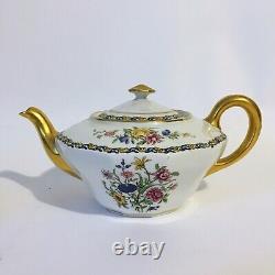 Miami by CHARLES AHRENFELDT Limoges France For Macy's Tea Service Set Teapot Cup