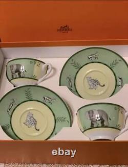 Mint Hermes Africa Tea coffee Cup Saucer 2Set Tableware Authentic Item