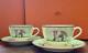 Mint Hermes Africa Tea coffee Cup Saucer 2Set Tableware Authentic Item