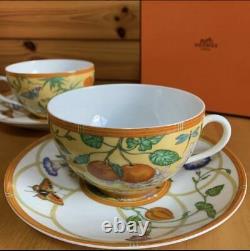 Mint Hermes Siesta Tea coffee Cup Saucer 2Set Tableware Authentic Item
