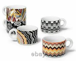 Missoni Target 16pc Espresso Stacking Mug Set Tea Coffee Cups Saucers Spoons NEW