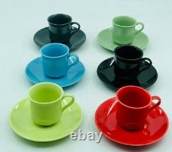 Multicolor 12Pcs Set of Espresso Macchiato Cup Fine Porcelain Turkish Coffee cup