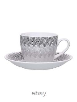 Multicolor Ceramic Tea Cup Saucer Set  210 ML, Set of 12 (6 Cups & 6 Saucer)