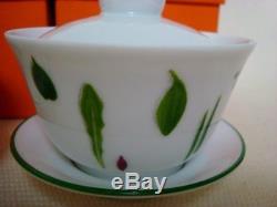 NEW Authentic HERMES Mesclun Porcelain 2 Set Tea Cup and Saucer