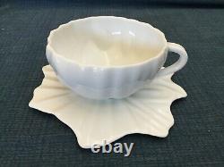 NEW. JACQUES PERGAY Limoges FRANCE. Set of 4 White Porcelain Cups & Saucers