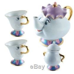 New Beauty and the Beast Tea Cup Set Mrs Potts Teapot Sugar Bowl Pot gifts Au
