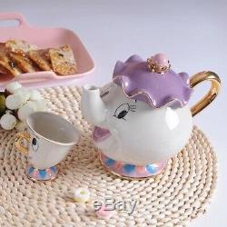 New Beauty and the Beast Tea Cup Set Mrs Potts Teapot Sugar Bowl Pot gifts Au