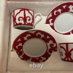 New Hermes Guadalquivir Red Tea Cup Saucer Tableware set Ornament Coffee Japan