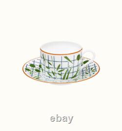 New In Box Current Hermès A Walk In The Garden 2 x Teacups & Saucers Set RRP$750