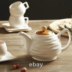 New Pure White Minimalist Afternoon Tea Set Continental Coffee Cup Gift Set Pot