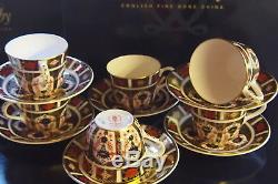 New Royal Crown Derby 2nd Quality Old Imari 1128 Set of 6 x Tea Cups & Saucers