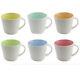 New Set Of 6 Fine Coffee Tea Mugs Cup Kitchen Drinking Gift Hot Drinks Colourful