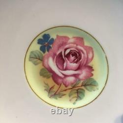 ONE PARAGON PINK CABBAGE ROSE With YELLOW DOUBLE WARRANTED TEACUP & SAUCER SET