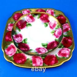 Old English Roses Royal Albert Tea Cup, Saucer and Square Plate Trio Set