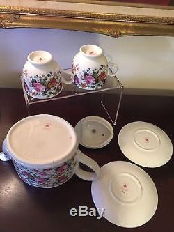 Olde Chintz By Sadler English Tea Set Teapot Tea Cups & Saucers