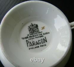 PARAGON Lily of the Valley To The Bride Teacup and Saucer Set Light Green MINT
