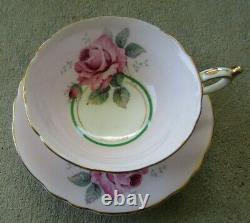 PARAGON Pink Cabbage Rose Teacup and Saucer Set Vintage READ