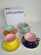 POLS POTTEN Multicolour Ceramic Glazed Grandpa Tea Set Of 4 NEW RRP120