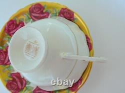 Paragon Cabbage Rose Gold Tea Cup & Saucer Set