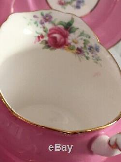 Paragon Double Warant Corset Shape Pink Tea Cup Pink Tea Set Trios Roses 15 Item