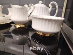Paragon White & Gold Trim. Pattern 498 Tea Set