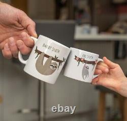Personalised Sloth Family Coffee Tea Mug Set Mummy Daddy Baby Birthday Gift Idea
