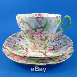 Pretty Maytime Chintz Shelley Tea Cup, Saucer and Plate Trio Set