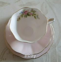 Prince albert tea set- cup saucer side plate 12 pieces 2 sets various colours