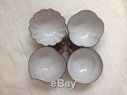 Qing Chinese Yixing Zisha Clay Pottery Teacup Set Of 4 A1a2a3a4 Early 19th