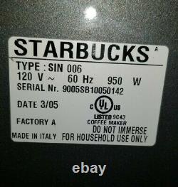 RARE Starbucks Original Stainless Barista Espresso Machine with Teacup Set Italy