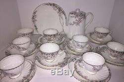 Radfords Fenton Teacup Saucer Plate Coffee Pot Latona/pink Flowers Set And More