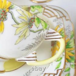 Rare Paragon Art Deco 15 piece tea set cake plate, teacup trios, milk jug bowl