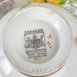 Rare Paragon Art Deco 15 piece tea set cake plate, teacup trios, milk jug bowl