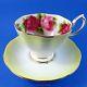 Rare Royal Albert Bright Yellow Rainbow Old English Rose Tea Cup and Saucer Set