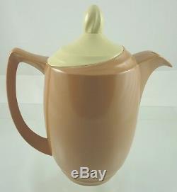 Retro Brown & Cream Eggshell Tea Pot Cup & Saucer Set 1d & 1df By Branksome 1950