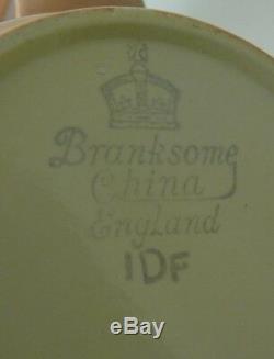 Retro Brown & Cream Eggshell Tea Pot Cup & Saucer Set 1d & 1df By Branksome 1950