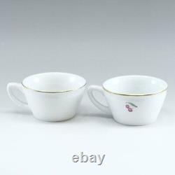 Richard Ginori Tea Cup Set of 6 White Porcelain Height 5.3cm Drinkware