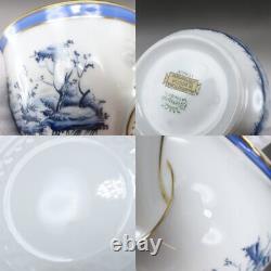 Richard Ginori Tea Pot Cup Saucer Creamer Height 6.5cm Porcelain White Blue