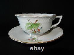Rosehip Tea Cup & Saucer by Herend SET OF SIX (6) MINT NEVER USED