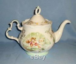Royal Albert Beatrix Potter TEATIME Tea Dish Set Pot Sugar Creamer Plate Cup