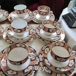 Royal Albert Crown China Imari Style England Tea Set Circa 1900 40 pieces