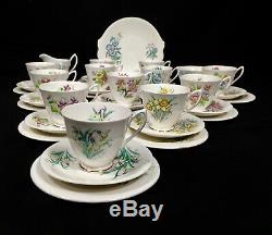 Royal Albert Flowers Of The Month Tea Set / Trio's Cup Saucer / Vintage China