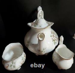 Royal Albert Haworth Tea Set Teapot Creamer Sugar Bowl 4 Cup Pot Victoria Shape