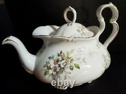 Royal Albert Haworth Tea Set Teapot Creamer Sugar Bowl 4 Cup Pot Victoria Shape